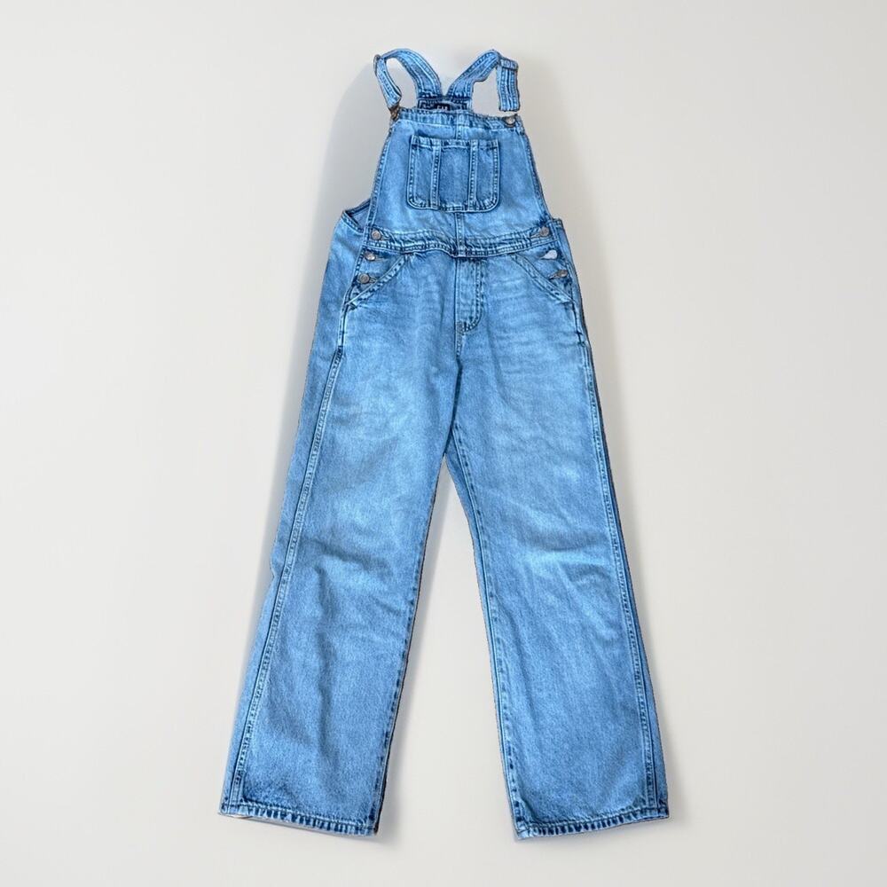 Vintage Gap Denim Overalls Youth XL Light Wash Festival Fade See Measurements